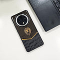 Oppo F27 PRO+ 5G Luxury Lion Pattern Leather And Liquid Silicone Case