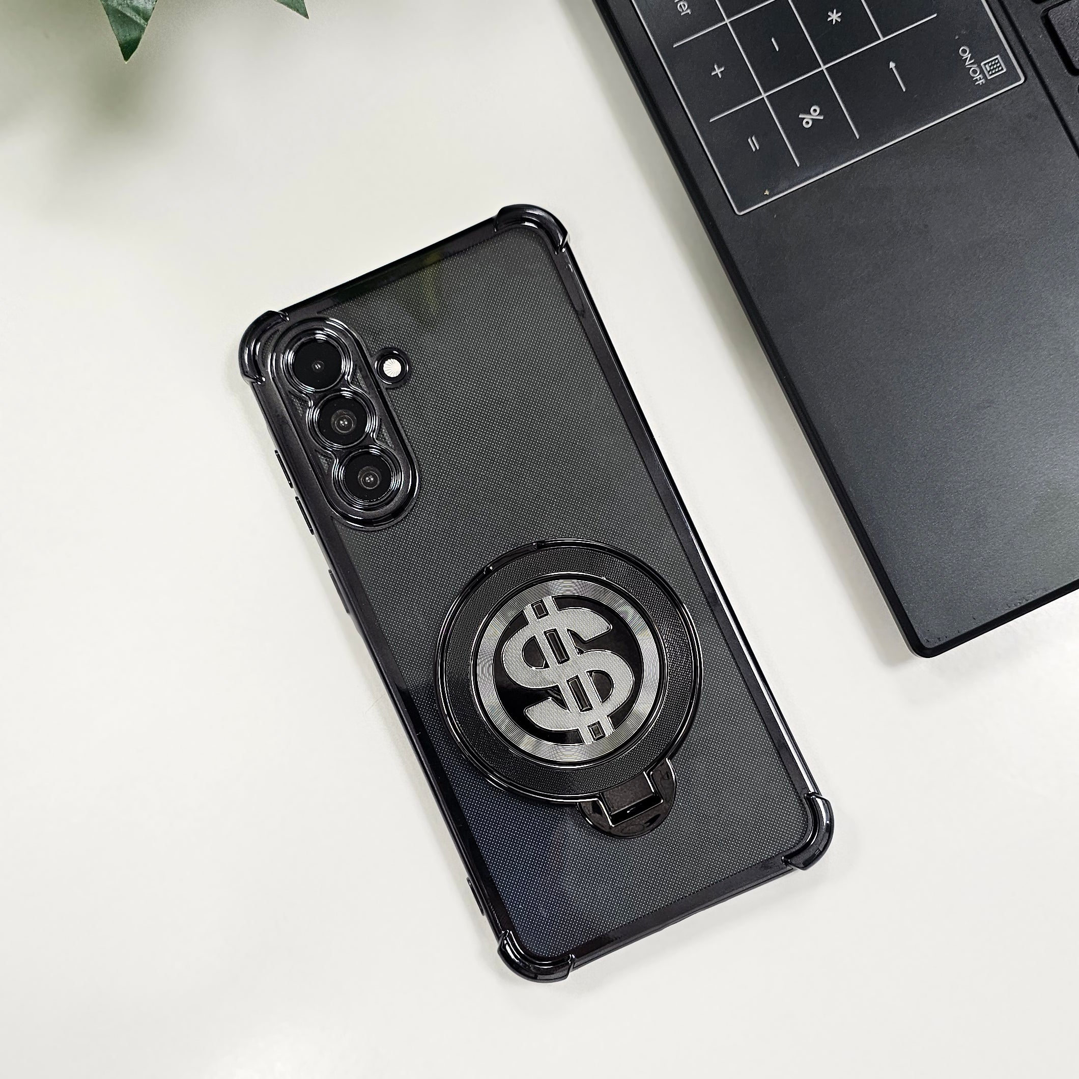 Samsung Galaxy A56 5G Four Corner Airbags 100% Original Astro Money Magnet Rotating Dollar Case (Buy 1 Get 1 Surprise Cover)