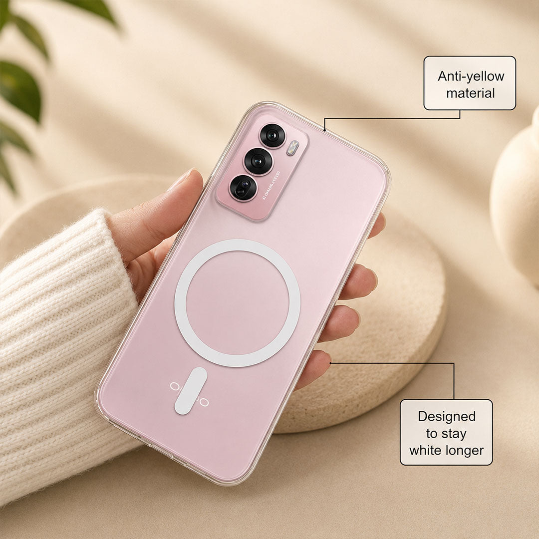 Oppo Reno 12 Pro 5G Clear Anti-Yellow MagSafe Protective Case