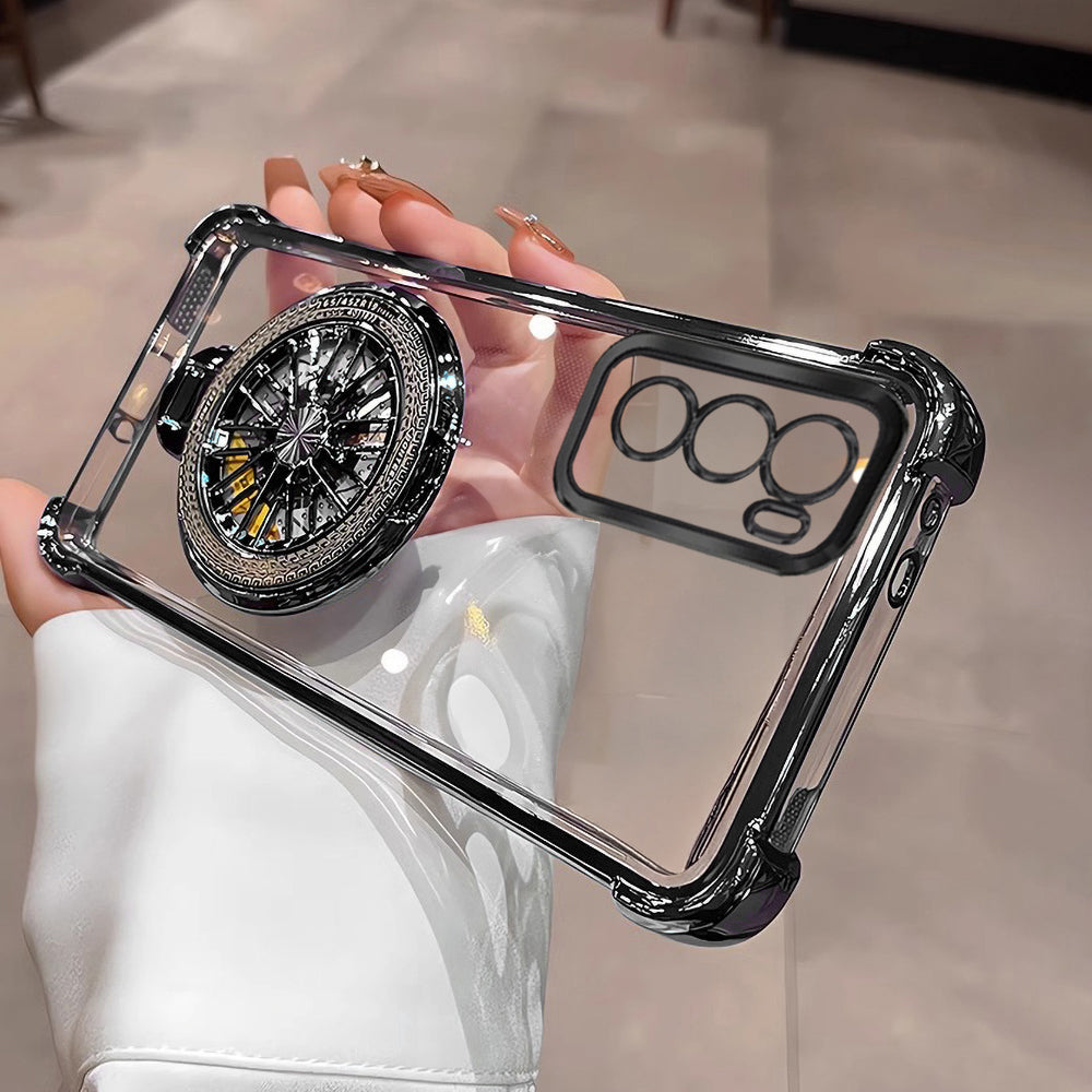 Oppo Reno 12 Pro 5G Premium Stress Buster Wheel Rotating Shockproof Airbags Case