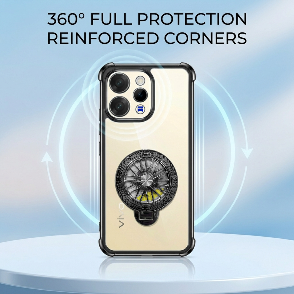 Vivo V70 5G Premium Stress Buster Wheel Rotating Shockproof Airbags Case