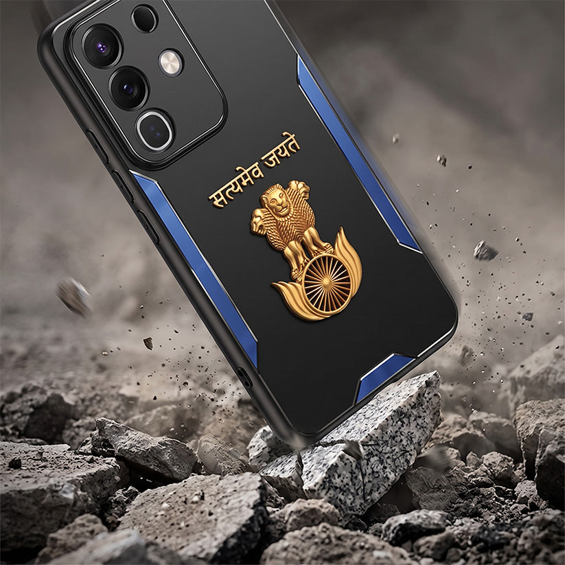 Vivo T4x 5G Satyamev Jayate 3D Metal Aluminium Back Case