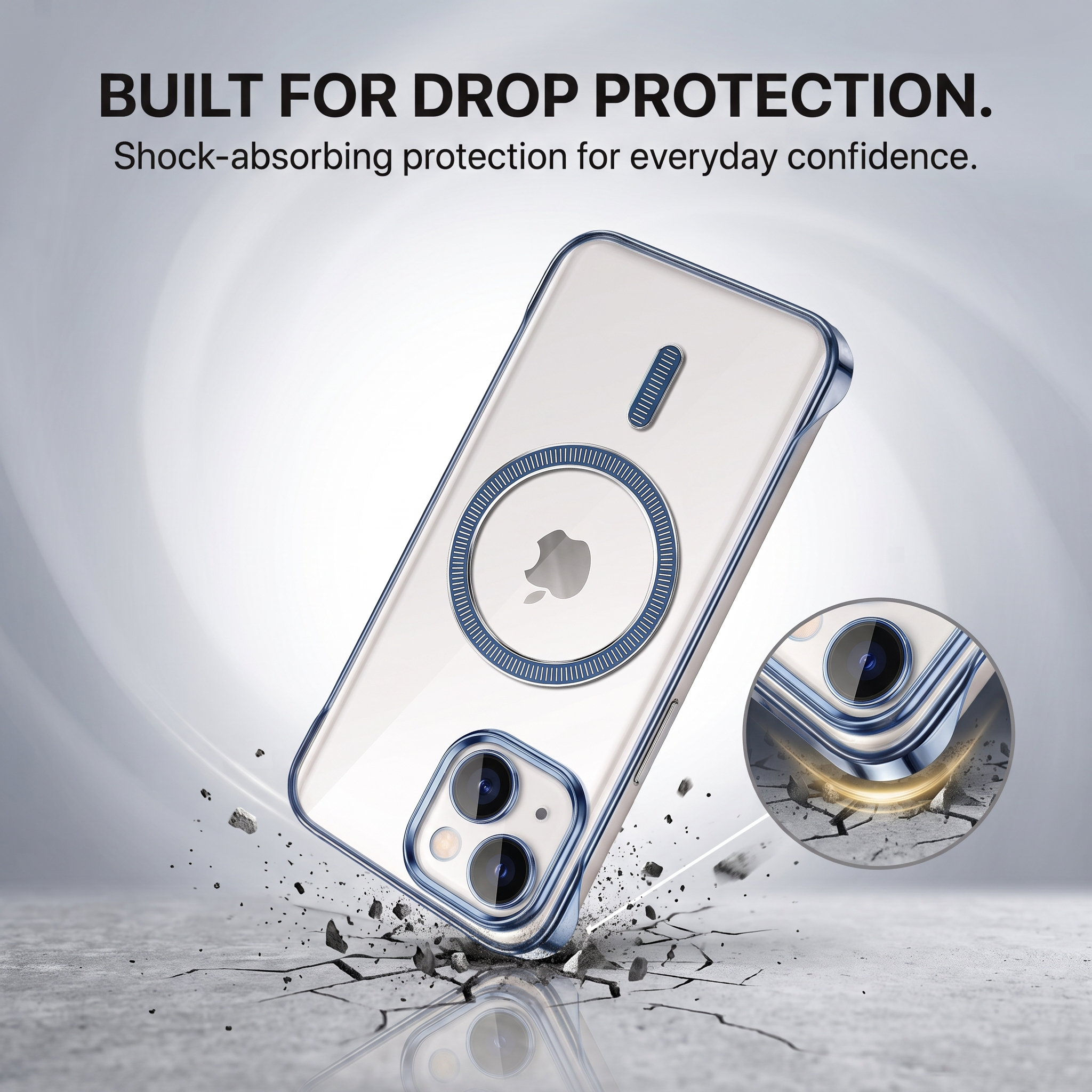 iPhone 15 5G Frameless MagSafe Shockproof Case