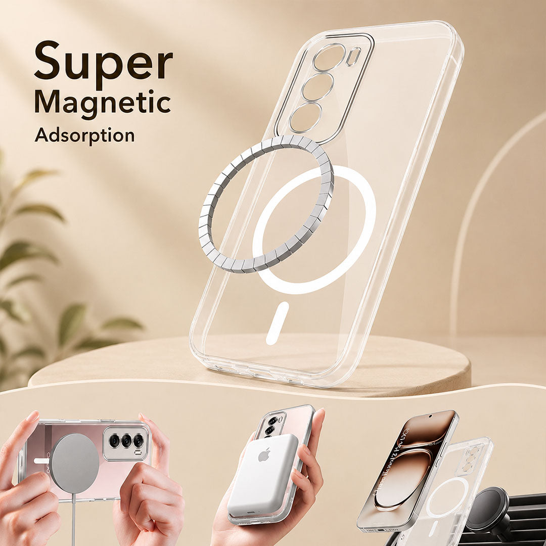 Oppo Reno 12 Pro 5G Clear Anti-Yellow MagSafe Protective Case
