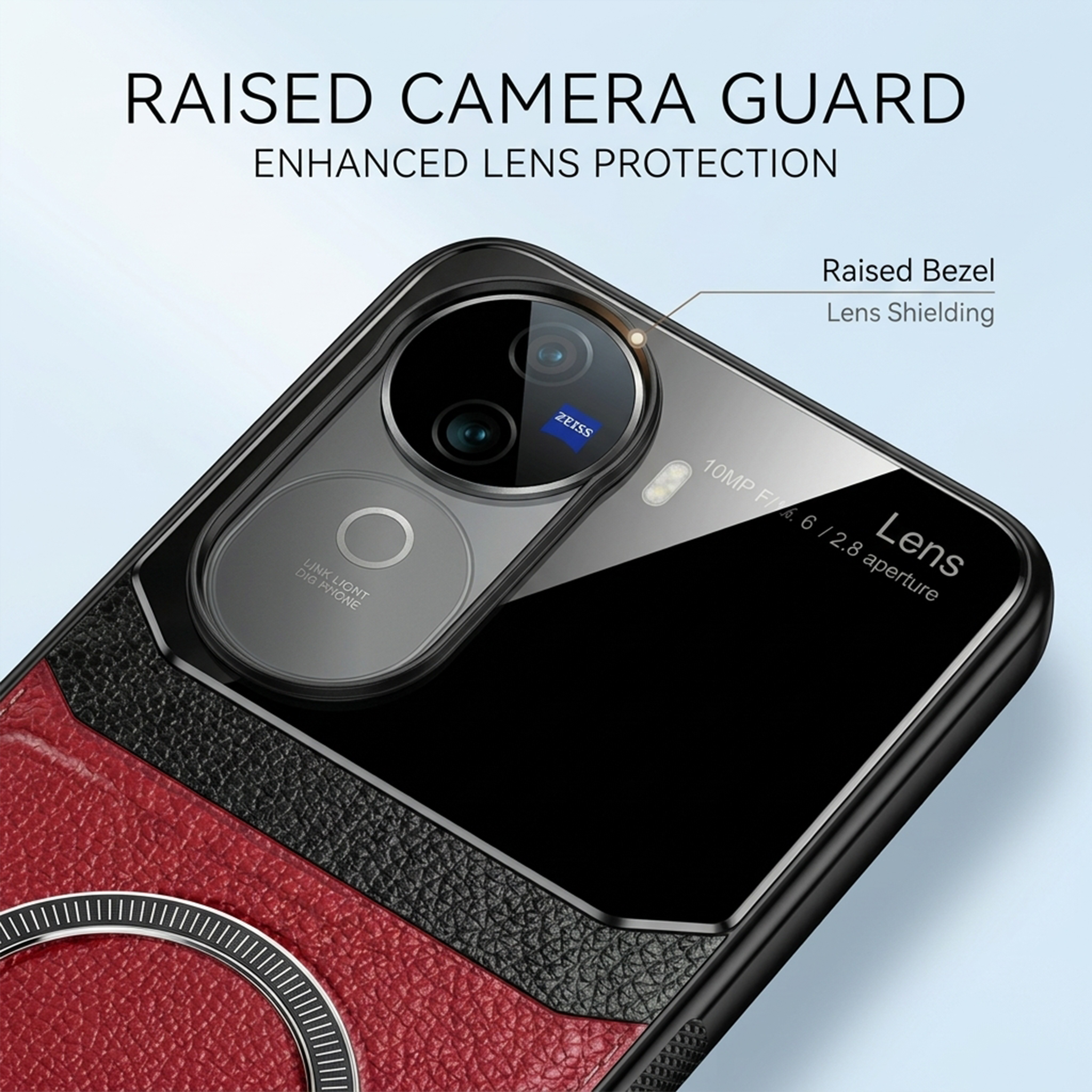Vivo V40e 5G Premium Magsafe Magnetic Leather Lens Protective Case