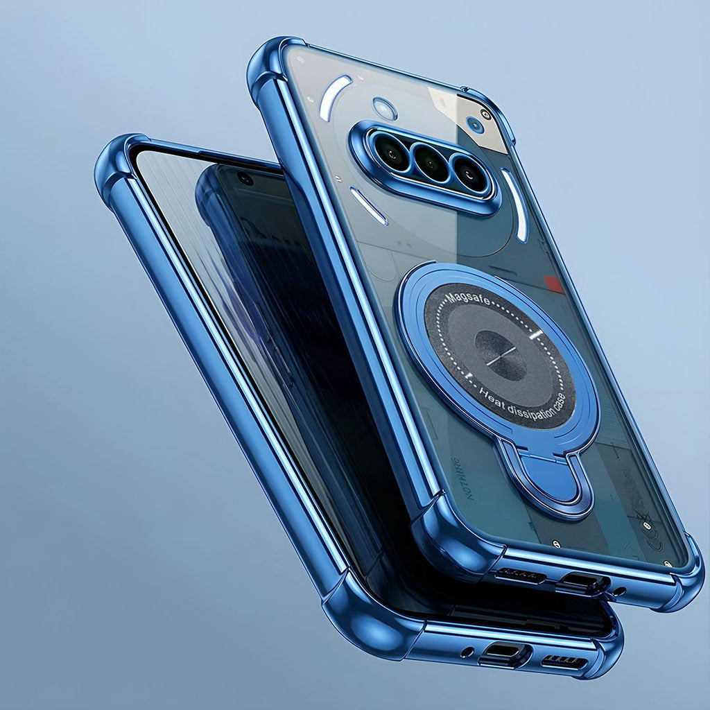 Nothing Phone 3a 5G Luxury Four Corner Invincible Bracket Ring Stand Case