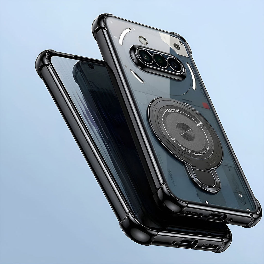 Nothing Phone 3a 5G Luxury Four Corner Invincible Bracket Ring Stand Case