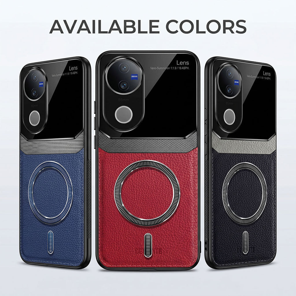 Vivo V50 5G Premium Magsafe Magnetic Leather Lens Protective Case