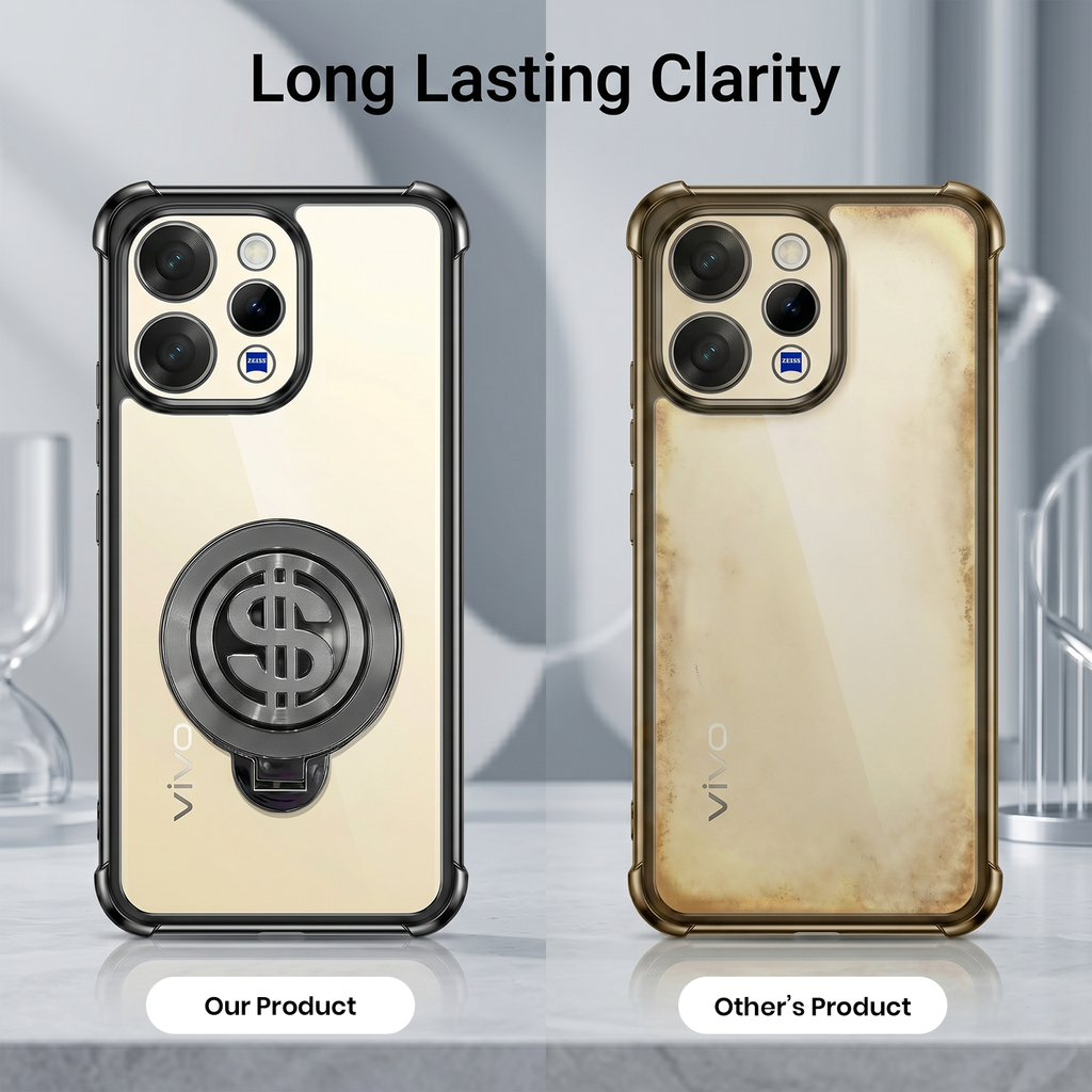 Vivo V70 5G Four Corner Airbags 100% Original Astro Money Magnet Rotating Dollar Case