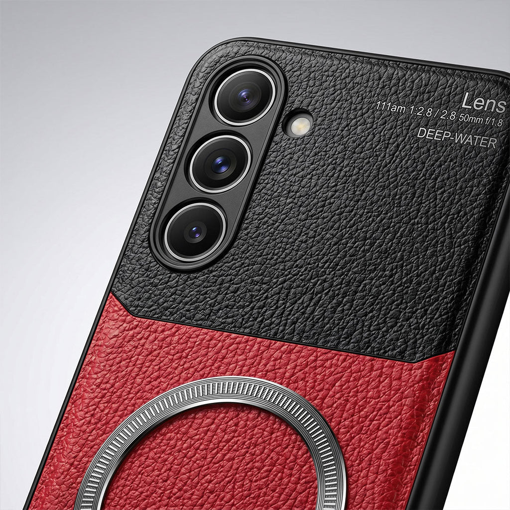 Samsung Galaxy S23 FE 5G Premium Magsafe Magnetic Leather Lens Protective Case