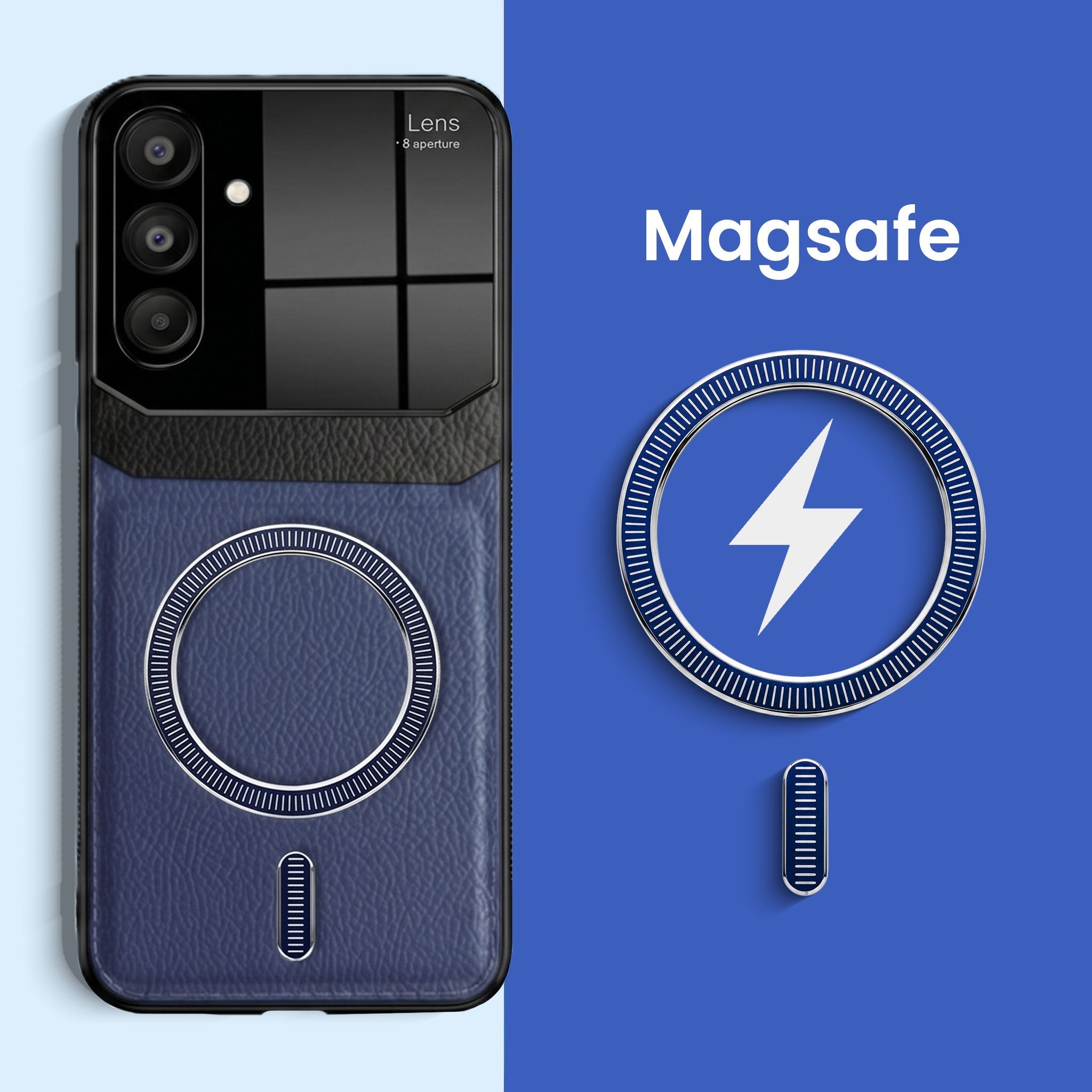 Samsung Galaxy A56 5G Premium Magsafe Magnetic Leather Lens Protective Case