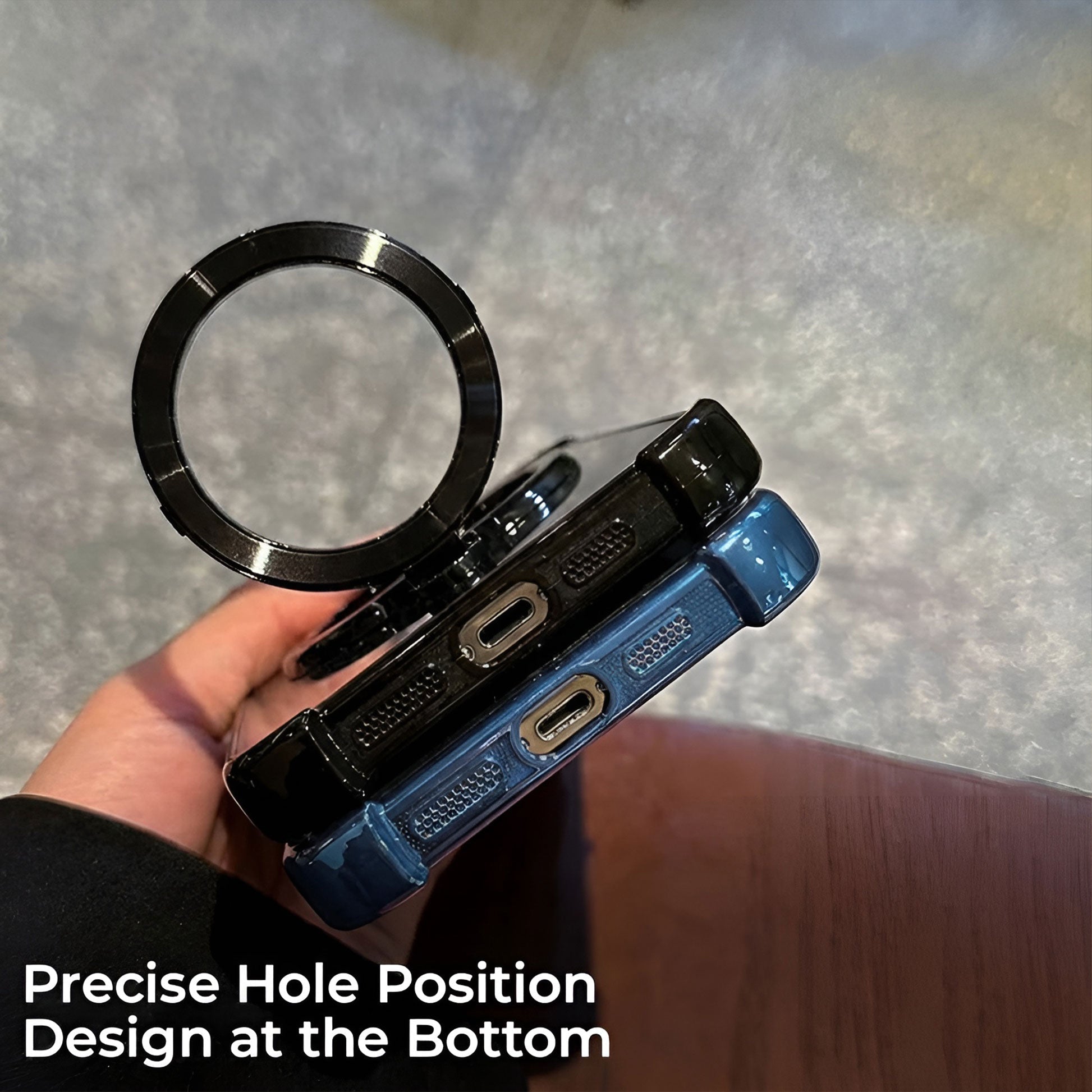 Vivo V70 FE 5G Luxury Four Corner Invincible Bracket Ring Stand Case