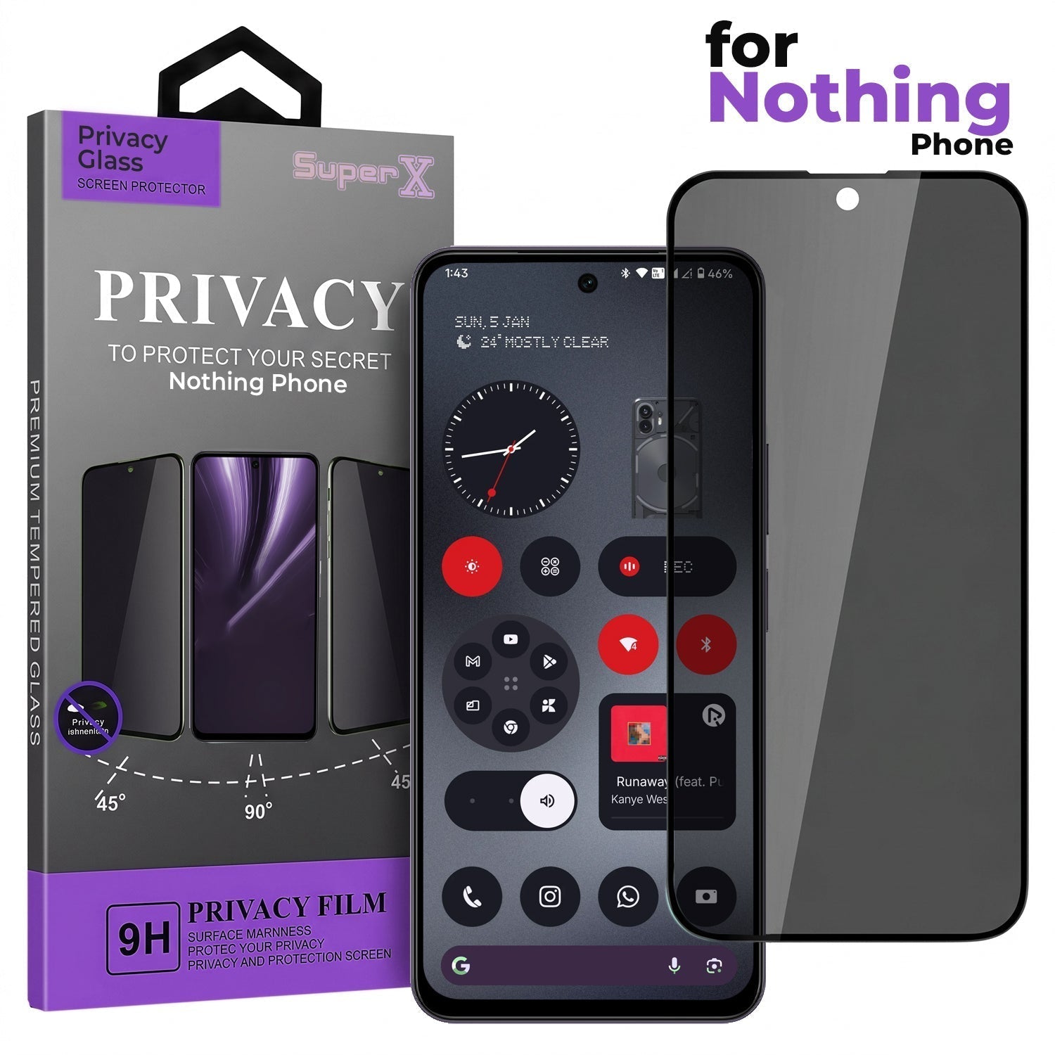 Nothing Phone 3a 5G Original Luxury Magnifier Ring Stand Shockproof Airbags Corner Case
