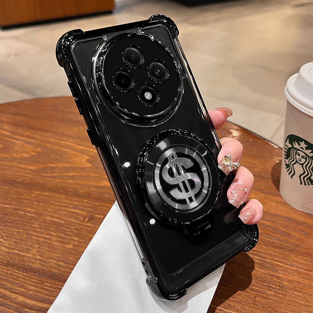 Oppo F27 Pro 5G Four Corner Airbags 100% Original Astro Money Magnet Rotating Dollar Case