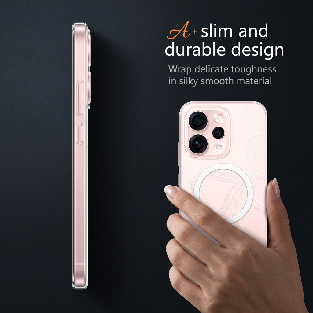 Oppo Reno 15 Pro Mini 5G Clear Anti-Yellow MagSafe Protective Case