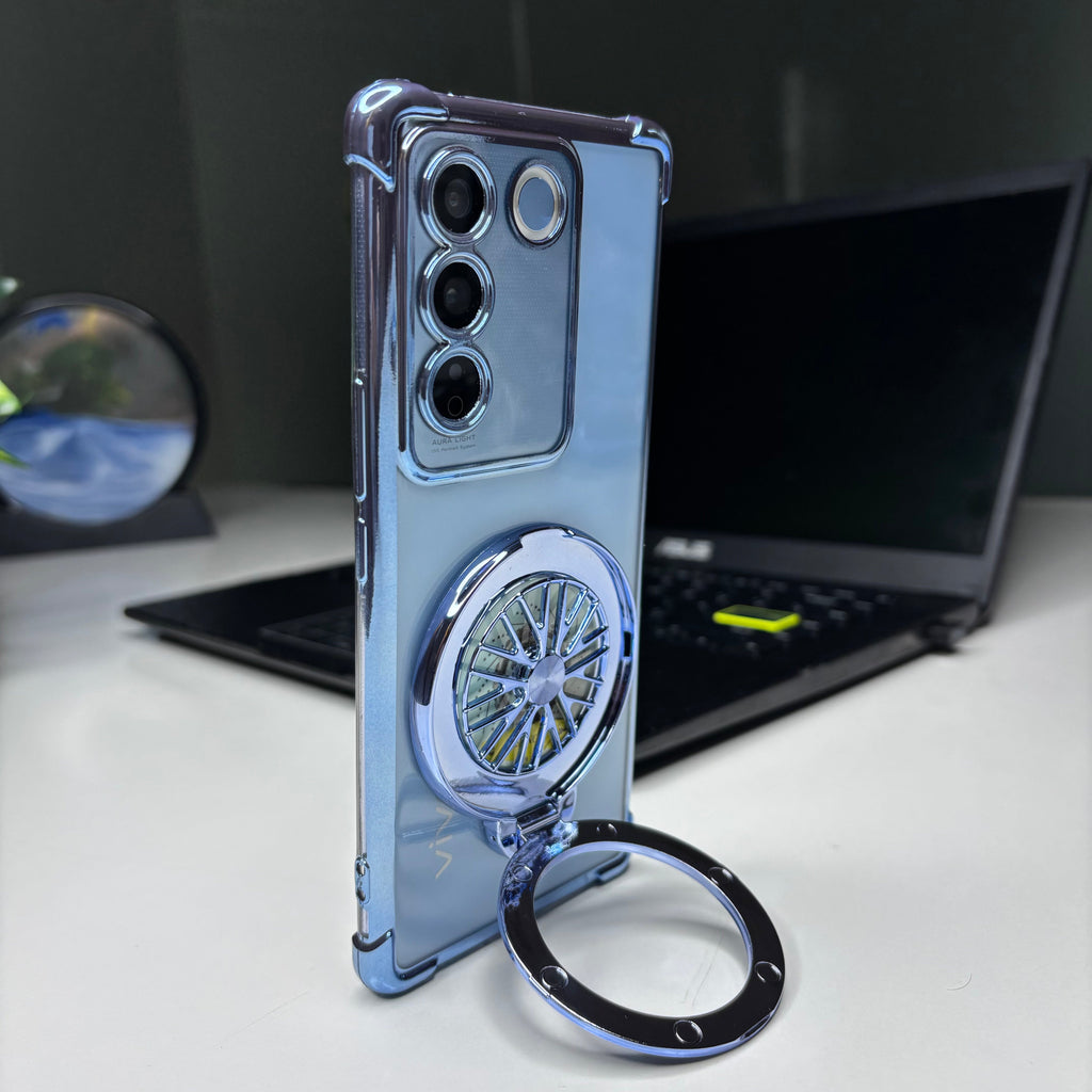 Vivo V27/V27 Pro 5G Premium Stress Buster Wheel Rotating Shockproof Airbags Case